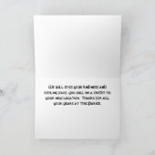 Afscheid Priester Kaart met Rozenkrans en Boek (Binnen)