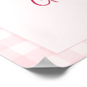 Afscheid roos welkom, Roze Coquette Poster (Hoek)
