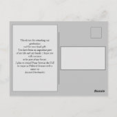 Afscheid Simple Script Foto Bedankt  Briefkaart (Achterkant)