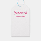 Afscheid - Tot ziens weglopen Cadeaulabel (Achterkant)