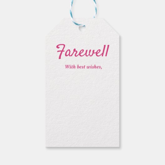 Afscheid - Tot ziens weglopen Cadeaulabel (Achterkant)