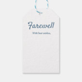 Afscheid - Tot ziens weglopen Cadeaulabel (Achterkant)