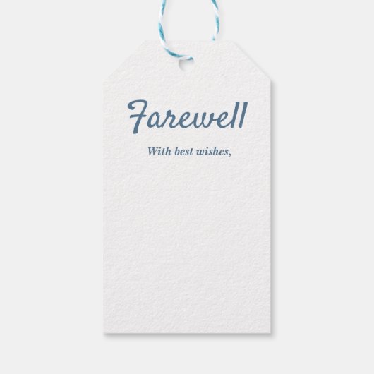 Afscheid - Tot ziens weglopen Cadeaulabel (Achterkant)