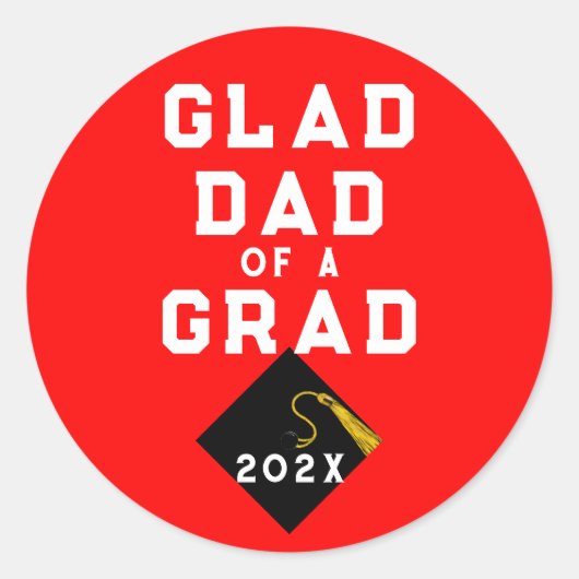 Afscheid Trots Vader Ronde Sticker (Voorkant)