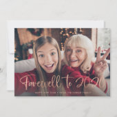 Afscheid van 2020 | Gelukkig Nieuwjaar 2021 Twee F Feestdagenkaart (Voorkant)