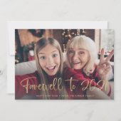 Afscheid van 2021 | Gelukkig Nieuwjaar 2022 Twee F Feestdagenkaart (Voorkant)