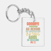 Afscheid van Au Revoir Typography Sleutelhanger (Voorkant Links)