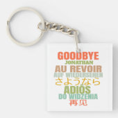Afscheid van Au Revoir Typography Sleutelhanger (Voorkant)