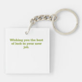 Afscheid van Au Revoir Typography Sleutelhanger (Achterkant)