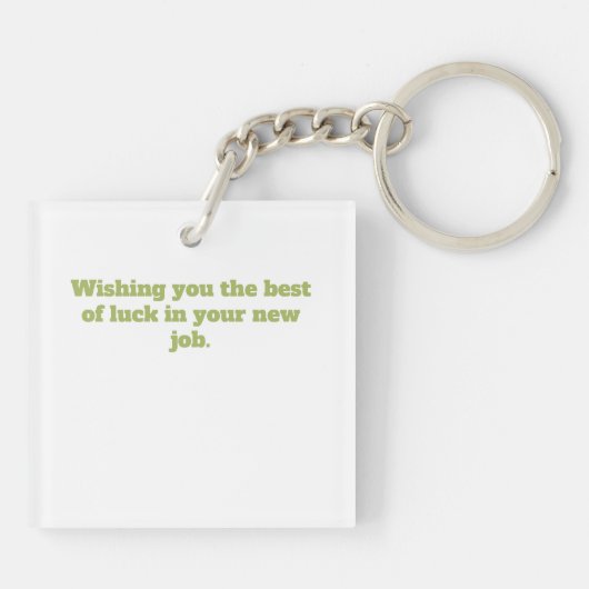 Afscheid van Au Revoir Typography Sleutelhanger (Achterkant)