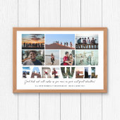 Afscheid van collega-baas pensioen Fotocollage Poster