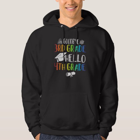 Afscheid van de 3de graad Hallo 4de graad Hoodie (Voorkant)