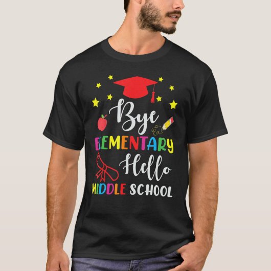 Afscheid van de basisschool, hallo middelbare scho t-shirt (Voorkant)