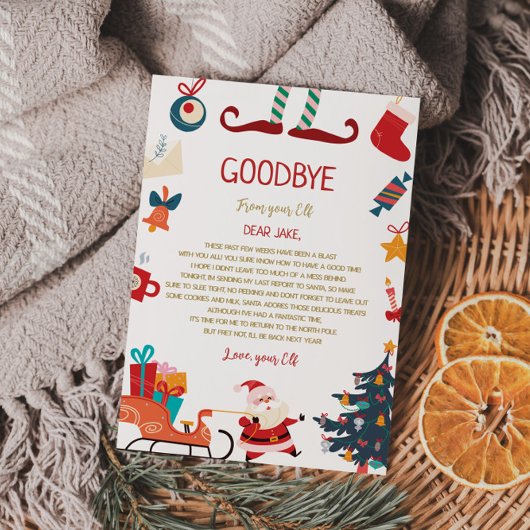 Afscheid van de kerstbrief van Elf Kaart