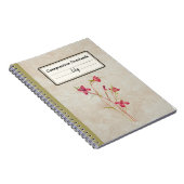Afscheid van de lente Bloem Gepersonaliseerde Comp Notitieboek (Rechterzijde)