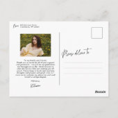 Afscheid van de middelbare school bedankkaart met briefkaart (Achterkant)