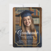 Afscheid van een afgestudeerde rechtenstudent met  kaart (Achterkant)