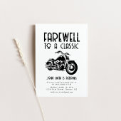 Afscheid van een Classic Retirement Motorcycle Inv Kaart