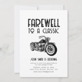 Afscheid van een Classic Retirement Motorcycle Inv Kaart (Voorkant)
