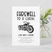 Afscheid van een Classic Retirement Motorcycle Inv Kaart (Staand voorkant)