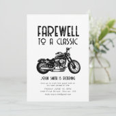 Afscheid van een Classic Retirement Motorcycle Inv Kaart (Staand voorkant)