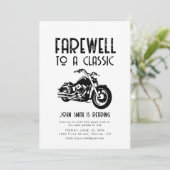 Afscheid van een Classic Retirement Motorcycle Inv Kaart (Staand voorkant)