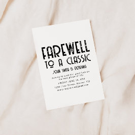 Afscheid van een Classic Retirement Party Uitnodig Kaart