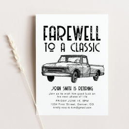 Afscheid van een Classic Retirement Party Uitnodig Kaart