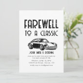 Afscheid van een Classic Retirement Party Uitnodig Kaart (Staand voorkant)