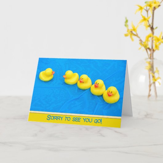 Afscheid van groep kaart (Gele Bloem)