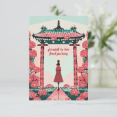 Afscheid van haar laatste reis bedankkaart (Staand voorkant)