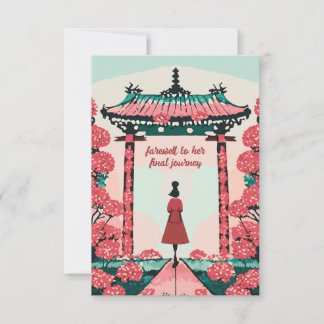 Afscheid van haar laatste reis bedankkaart