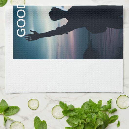 "Afscheid van het jaar" Theedoek (Gevouwen)