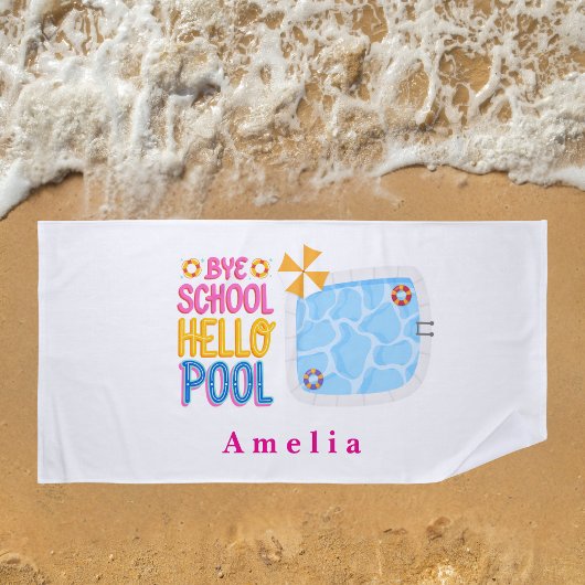 Afscheid van school, hallo zwembad Persoonlijke st Strandlaken