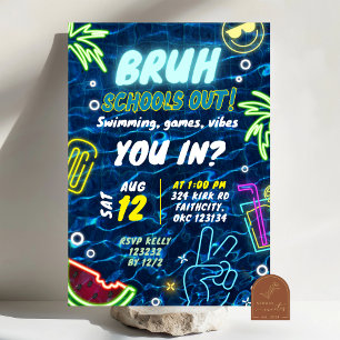 Afscheid van school Pool Party Splash Summer Kaart
