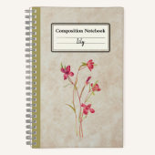 Afscheid van Spring Flower Personalized Notitieboek (Voorkant)