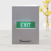 Afscheid van uitgang kaart (Gele Bloem)