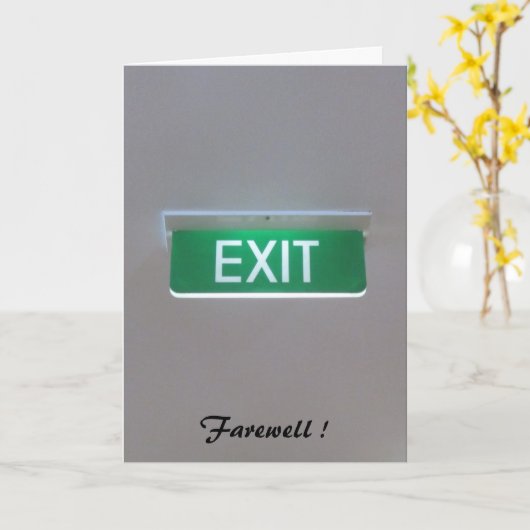 Afscheid van uitgang kaart (Gele Bloem)