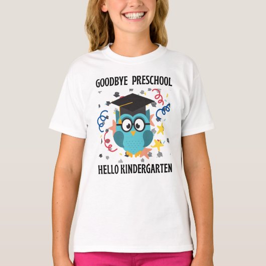 afscheid voorschoolse hallo kleuterschool T-Shirt (Voorkant)