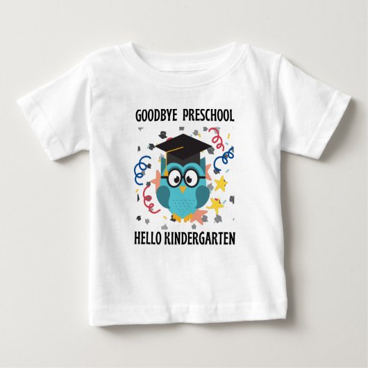 afscheid voorschoolse hallo kleuterschool T-Shirt (Voorkant)