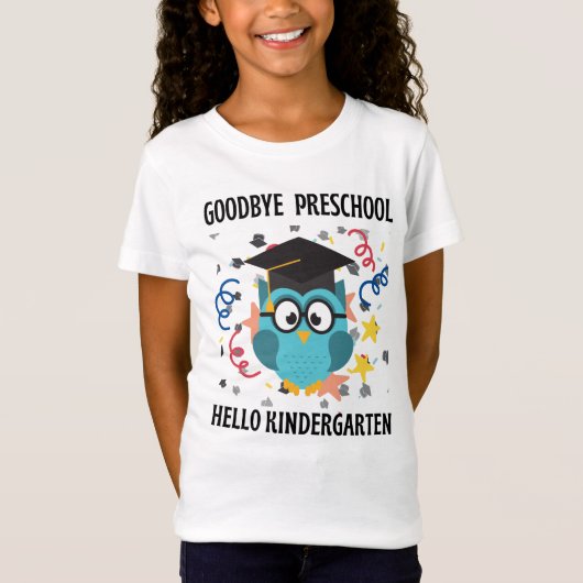 afscheid voorschoolse hallo kleuterschool T-Shirt (Voorkant)