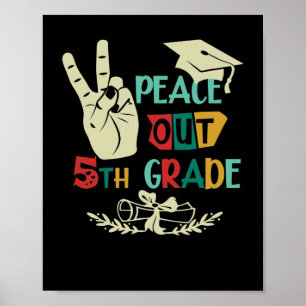 Afscheid Vrede in 5e klas Afstuderen vijfde graad Poster