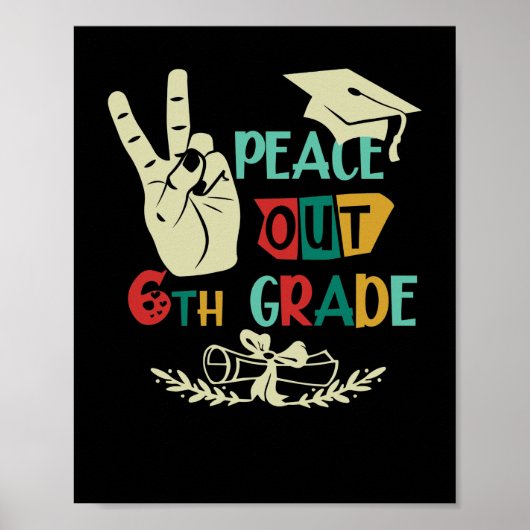 Afscheid Vrede in 6e klas Afstuderen zesde klas Poster (Voorkant)