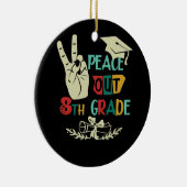 Afscheid Vrede in achtste rang Afstuderen achtste Keramisch Ornament (Rechts)