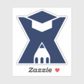 Afscheidbrief X Monogram met Potlood Sticker (Vel)