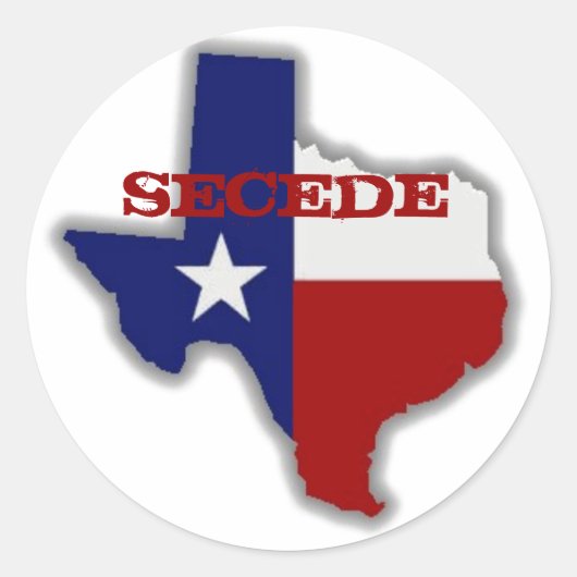 Afscheiden van Texas Ronde Sticker (Voorkant)