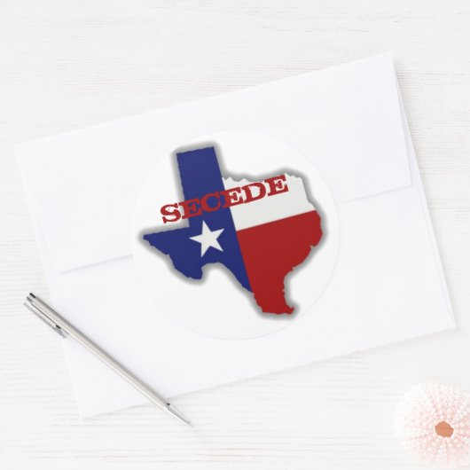 Afscheiden van Texas Ronde Sticker (Envelop)