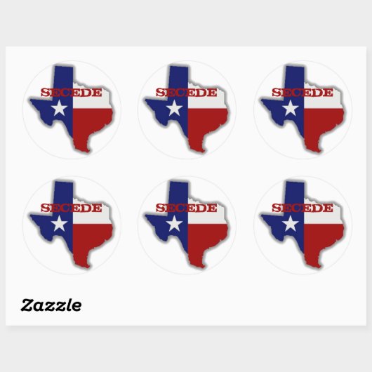 Afscheiden van Texas Ronde Sticker (Vel)