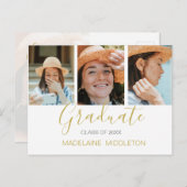 Afscheidfeest Afstudeerfeest Foto Moderne Uitnodig Uitnodiging Briefkaart (Voorkant / Achterkant)