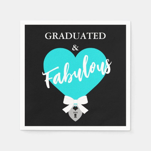 Afscheidfeest met glans  servet (Voorkant)